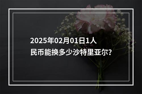 2025年02月01日1人民币能换多少沙特里亚尔？