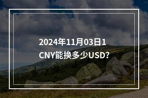 2024年11月03日1CNY能换多少USD？