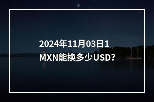 2024年11月03日1MXN能换多少USD？