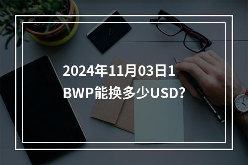 2024年11月03日1BWP能换多少USD？