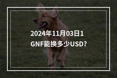 2024年11月03日1GNF能换多少USD？