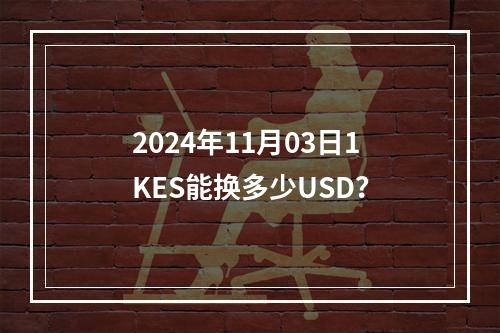 2024年11月03日1KES能换多少USD？