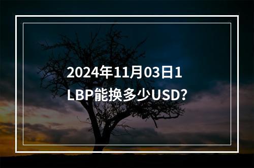 2024年11月03日1LBP能换多少USD？