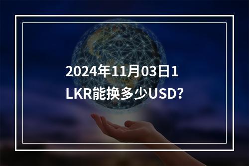 2024年11月03日1LKR能换多少USD？