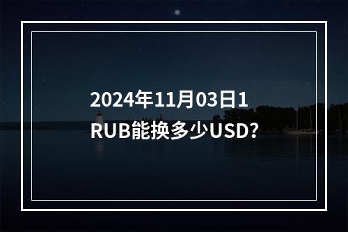 2024年11月03日1RUB能换多少USD？