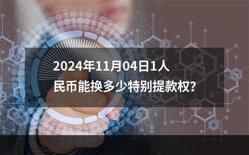 2024年11月04日1人民币能换多少特别提款权？