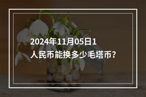 2024年11月05日1人民币能换多少毛塔币？