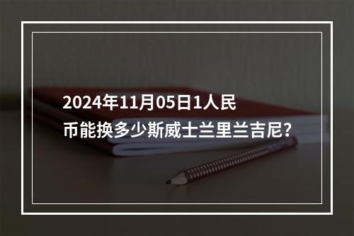 2024年11月05日1人民币能换多少斯威士兰里兰吉尼？