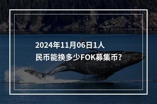 2024年11月06日1人民币能换多少FOK募集币？