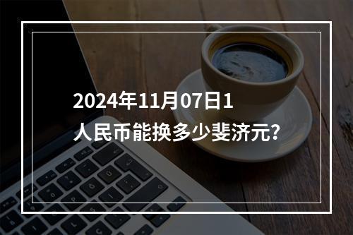 2024年11月07日1人民币能换多少斐济元？