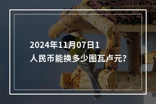 2024年11月07日1人民币能换多少图瓦卢元？