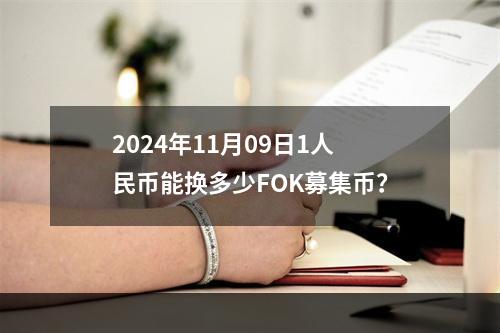 2024年11月09日1人民币能换多少FOK募集币？