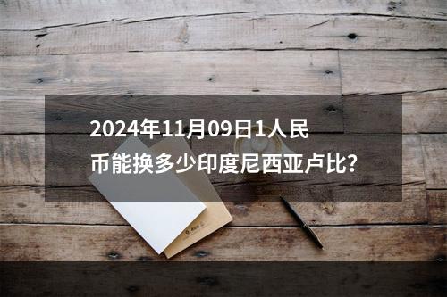 2024年11月09日1人民币能换多少印度尼西亚卢比？