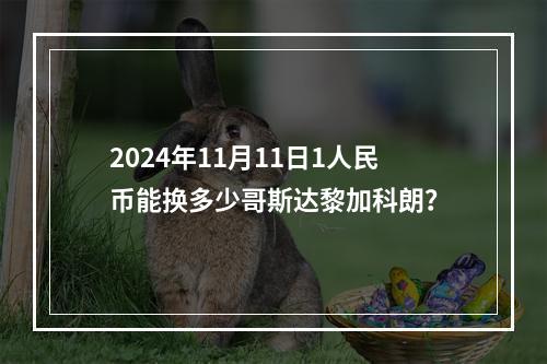 2024年11月11日1人民币能换多少哥斯达黎加科朗？