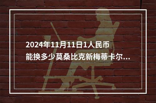 2024年11月11日1人民币能换多少莫桑比克新梅蒂卡尔？