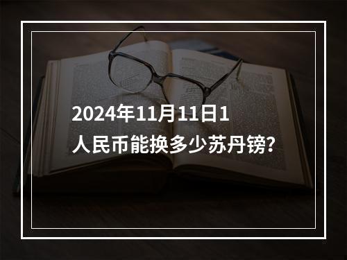 2024年11月11日1人民币能换多少苏丹镑？