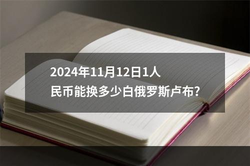 2024年11月12日1人民币能换多少白俄罗斯卢布？