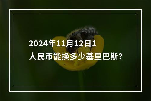 2024年11月12日1人民币能换多少基里巴斯？