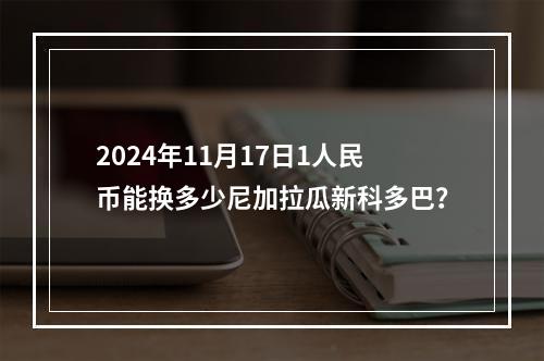 2024年11月17日1人民币能换多少尼加拉瓜新科多巴？