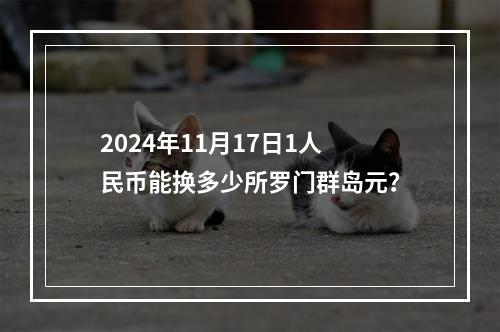 2024年11月17日1人民币能换多少所罗门群岛元？