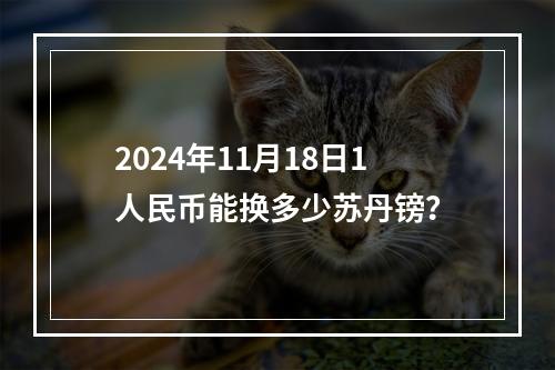 2024年11月18日1人民币能换多少苏丹镑？