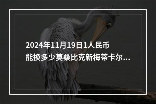 2024年11月19日1人民币能换多少莫桑比克新梅蒂卡尔？