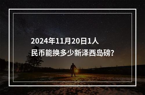 2024年11月20日1人民币能换多少新泽西岛磅？