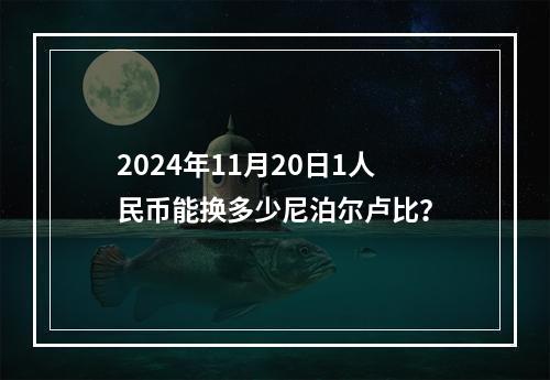 2024年11月20日1人民币能换多少尼泊尔卢比？