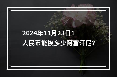 2024年11月23日1人民币能换多少阿富汗尼？