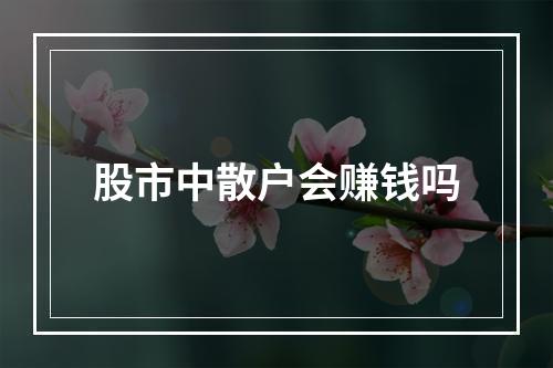 股市中散户会赚钱吗