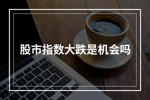 股市指数大跌是机会吗