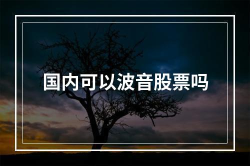 国内可以波音股票吗