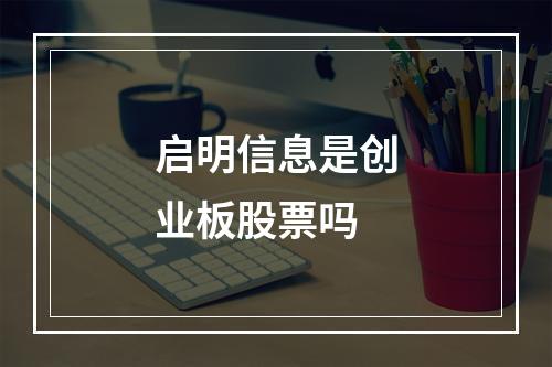 启明信息是创业板股票吗