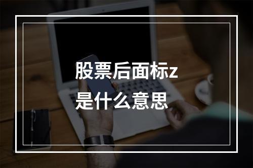 股票后面标z是什么意思