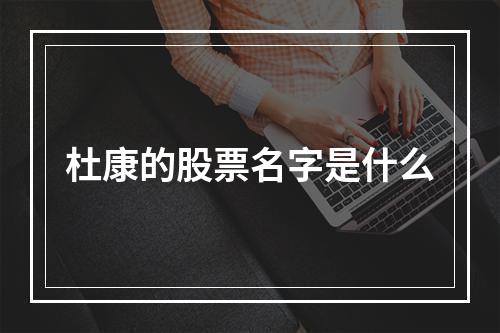 杜康的股票名字是什么