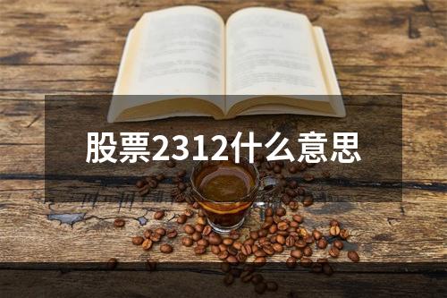 股票2312什么意思