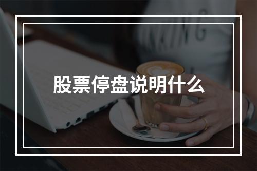 股票停盘说明什么