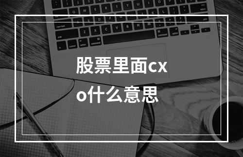 股票里面cxo什么意思