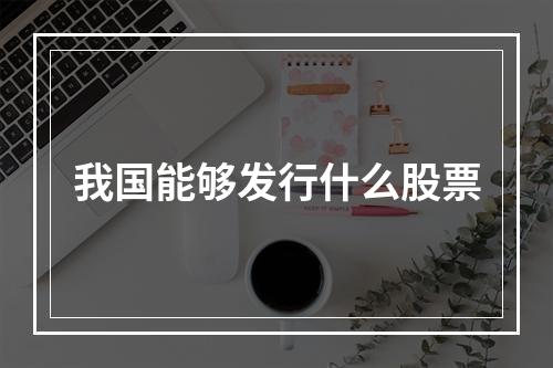 我国能够发行什么股票