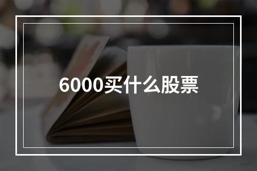 6000买什么股票