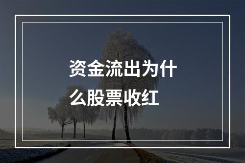 资金流出为什么股票收红