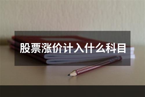 股票涨价计入什么科目