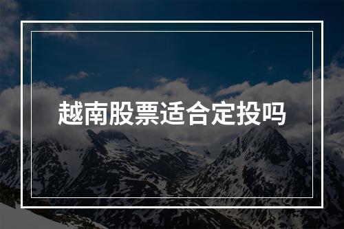 越南股票适合定投吗