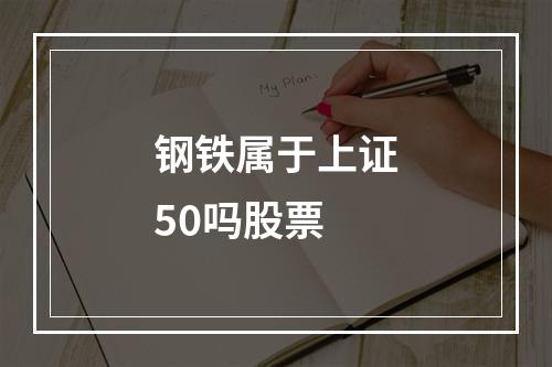 钢铁属于上证50吗股票