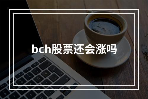 bch股票还会涨吗