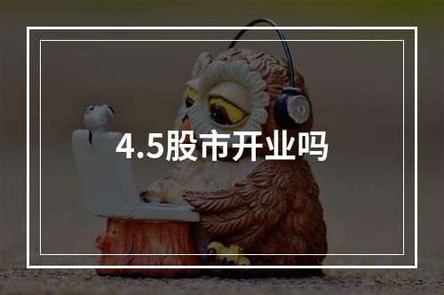 4.5股市开业吗