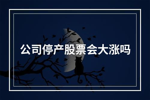 公司停产股票会大涨吗