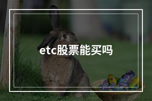 etc股票能买吗