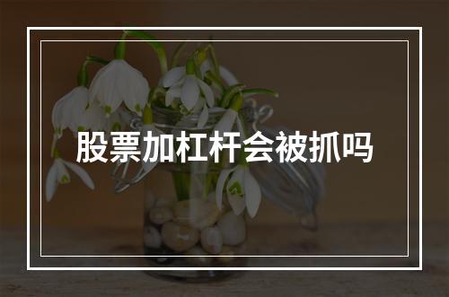 股票加杠杆会被抓吗