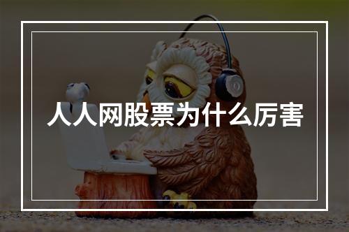 人人网股票为什么厉害